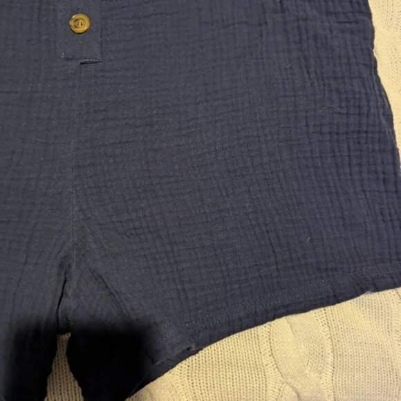 Smash & Tess Blue Gauze Romper ShoSrtalls Size XS Fraîche x Smash + Tess Collab - Picture 4 of 4